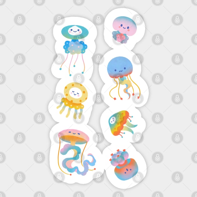 Pastel jellyfish Sticker by pikaole